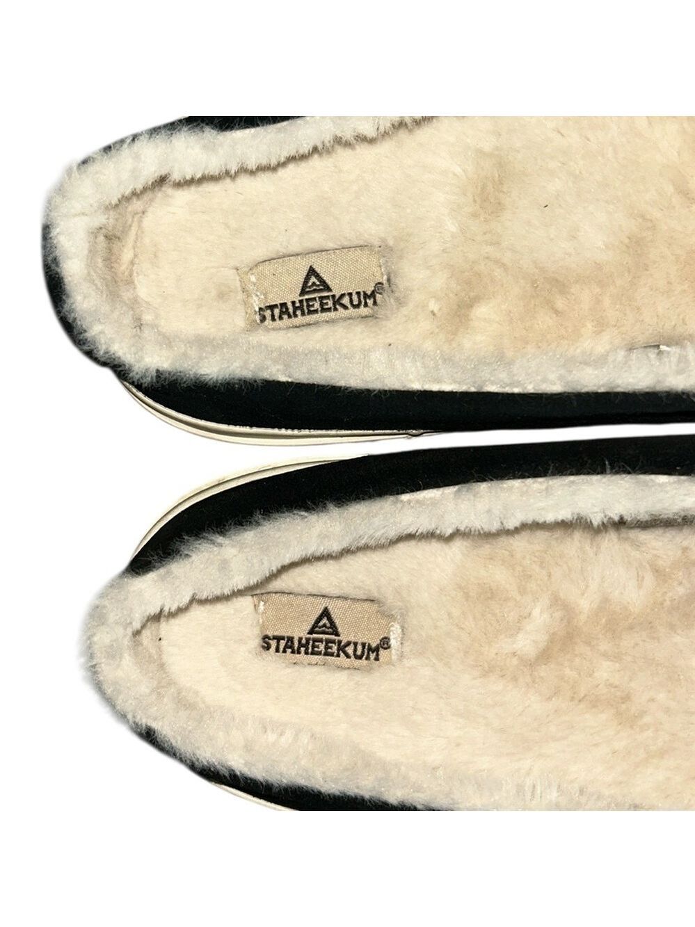 Staheekum Women's Cozy Camp Mules in Black Suede and Faux Fur Lining Size 9 - Picture 6 of 11